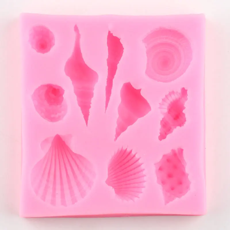 

DIY Sea Shell Starfish Conch Silicone Molds Fondant Cake Decorating Tools Chocolate Gumpaste Candy Polymer Clay Moulds
