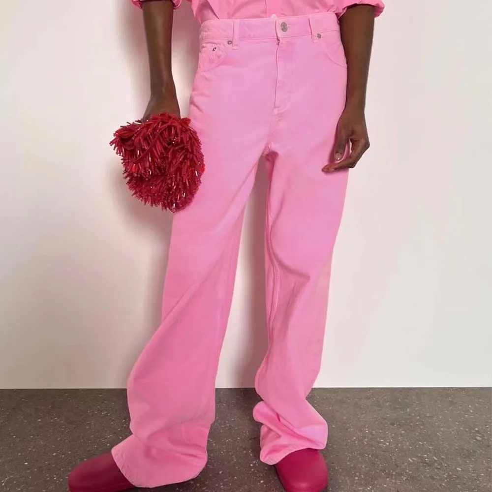 

2022 Lady spring new women's loose low waist straight jeans 6688040 640