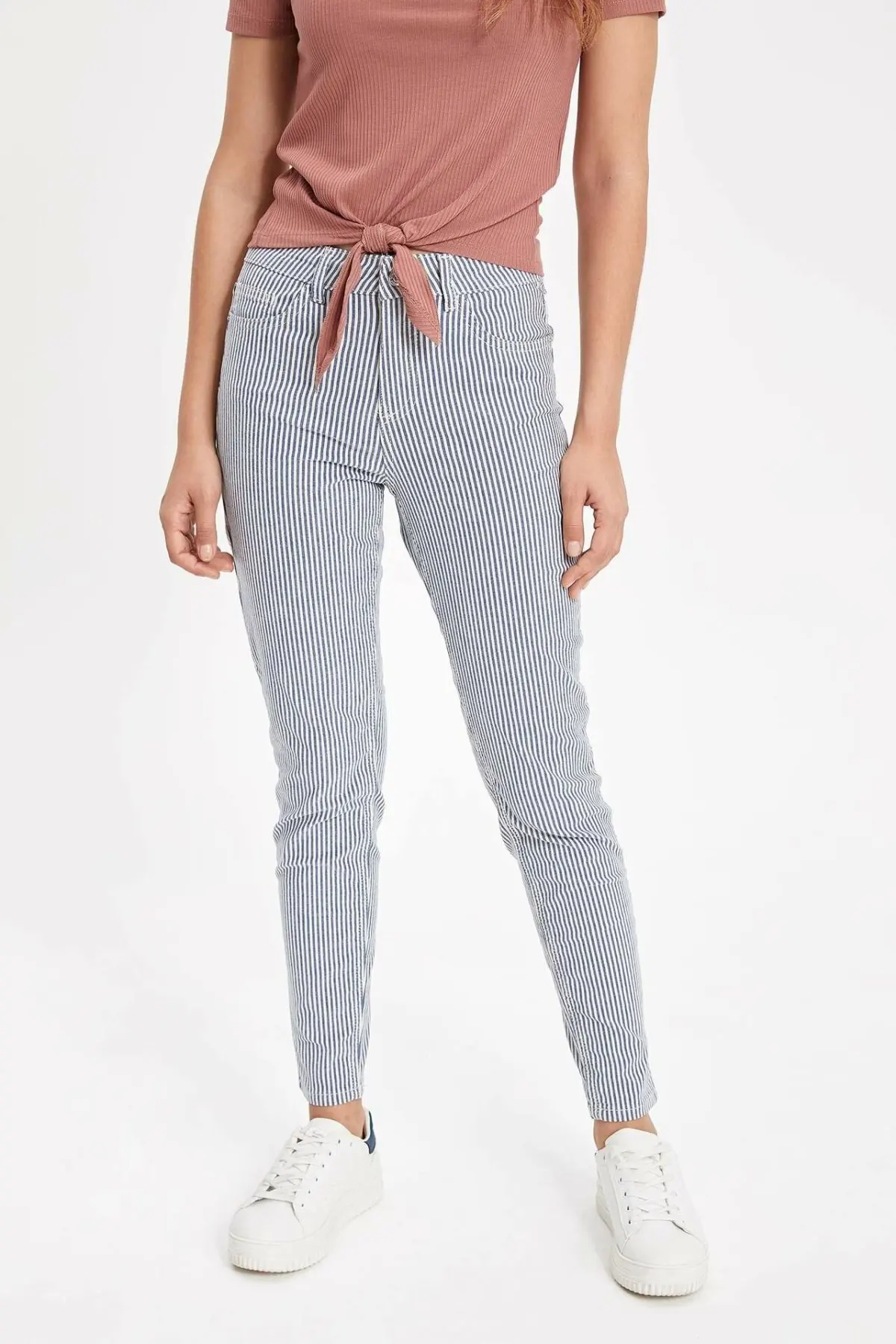 Дефакто модные женские брюки с высокой эластичностью Женские повседневные