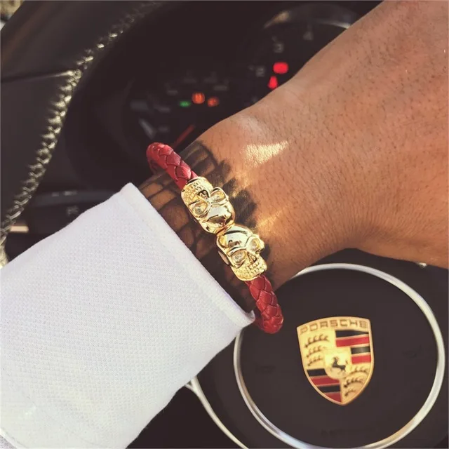 

TWIN SKULL RED BRACELET 318298773