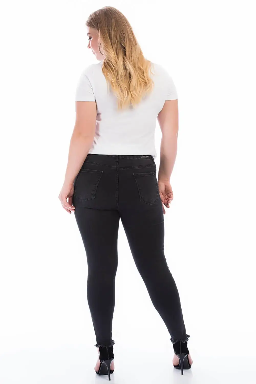 Женские джинсы с блестками, черные, размера плюс, 49108 от AliExpress RU&CIS NEW