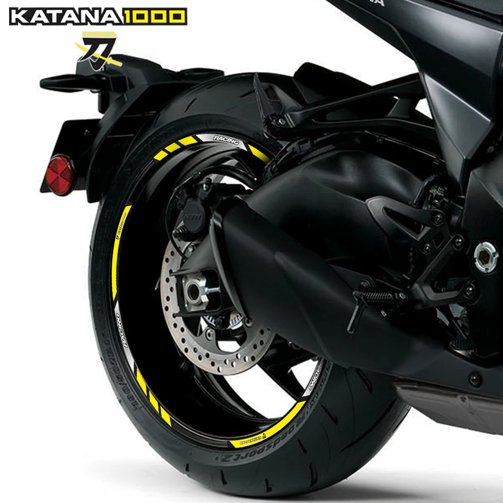 Wheel Stripe LOGO katana applique Set Waterproof Motorcycle Sticker Modified Tire Decal For Suzuki KATANA1000 katana