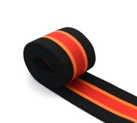 1 5 inch soft elastic webbing masokan solid for clothing bag furniture decoration waistband sewing redblackorange