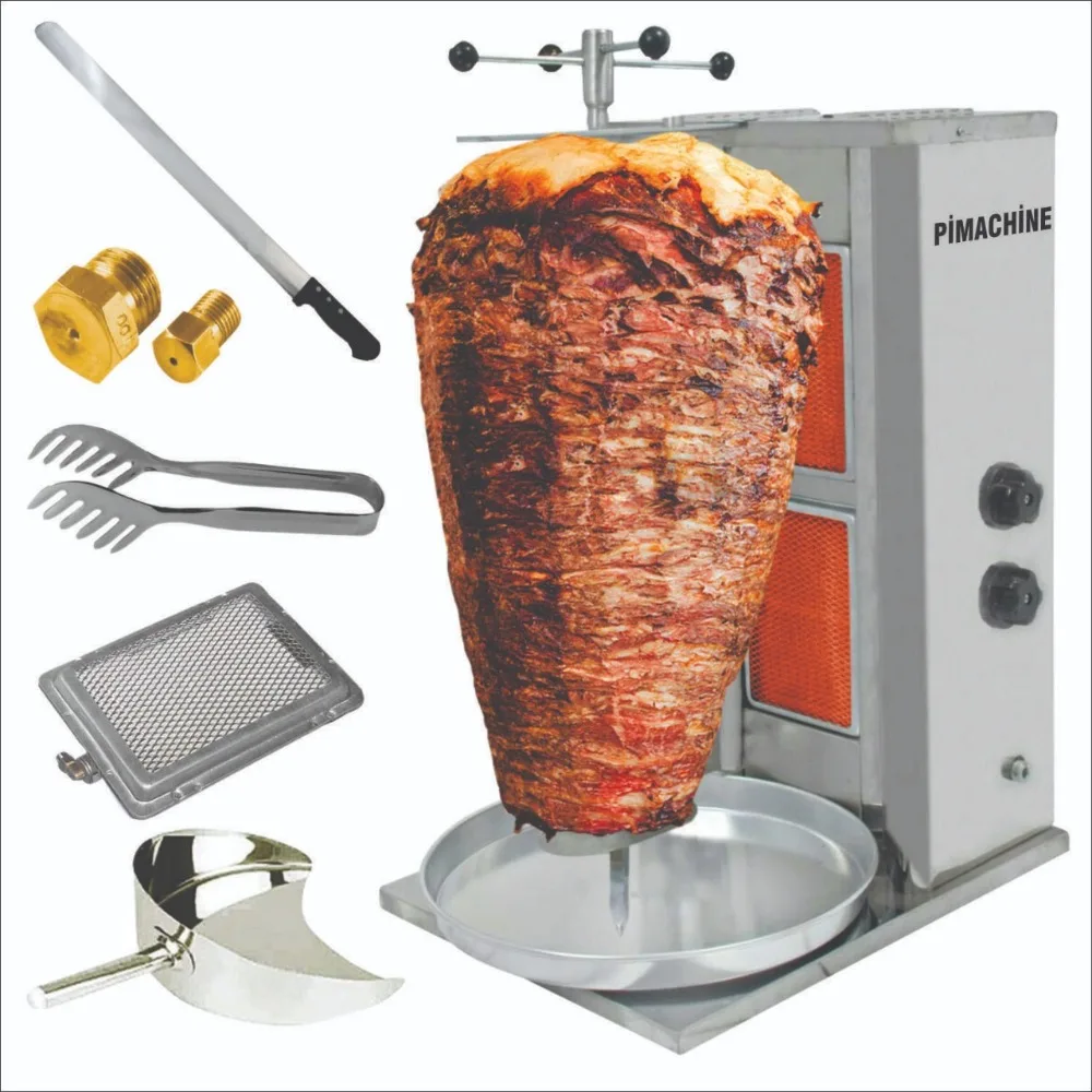 COMAYSTRA PIMAK Газовый гриль Shawarma Донер Кебаб Горелка Гироскопический Тако Аль Пастор Держатель Гриль Шашлык Maker Machine Пропан
