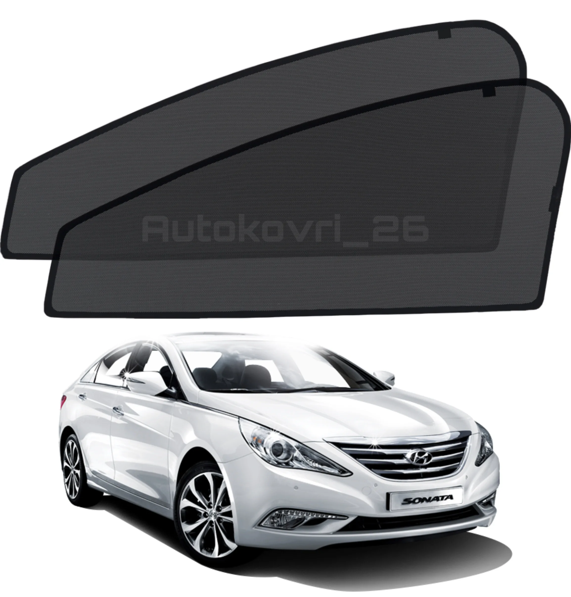 АВТОМОБИЛЬНЫЕ ШТОРКИ СЕТКИ КАРКАСНЫЕ НА HYUNDAI SONATA YF 6 (09-14) ХЁНДАЙ СОНАТА