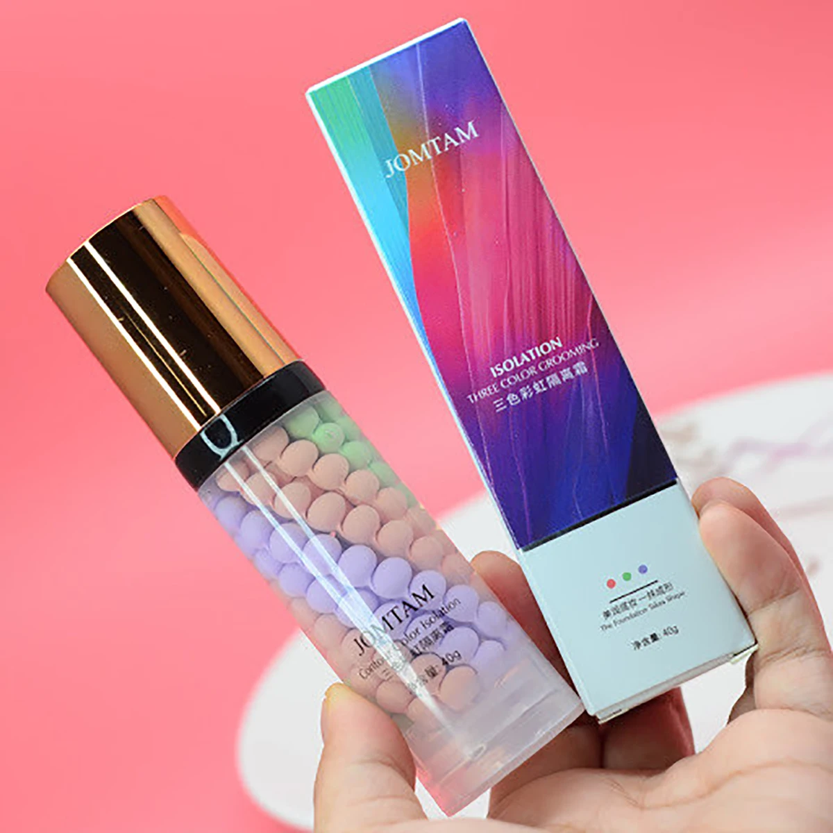 JOMTAM maquiagem Трехцветная основа под макияж Makeup concealer ISOLATION Three Color Grooming 40g JMT45121 |