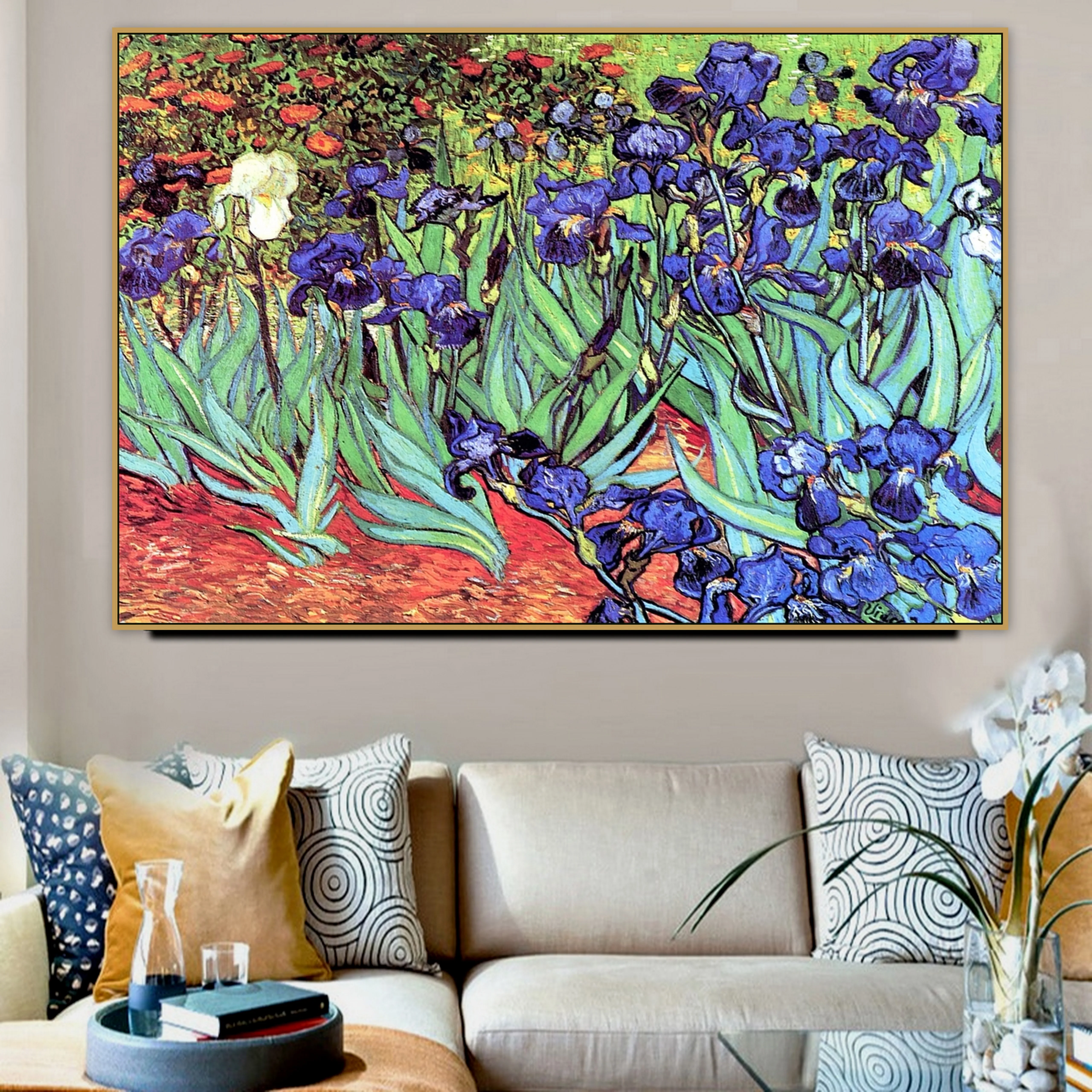 Картина Винсента старый известный мастер художник Ирисы холст постер и печать