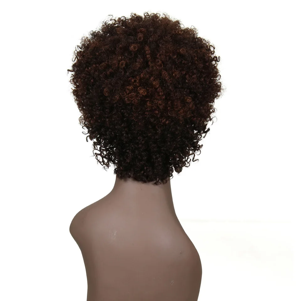 Lekker короткие парики из человеческих волос для черных женщин бразильский афро