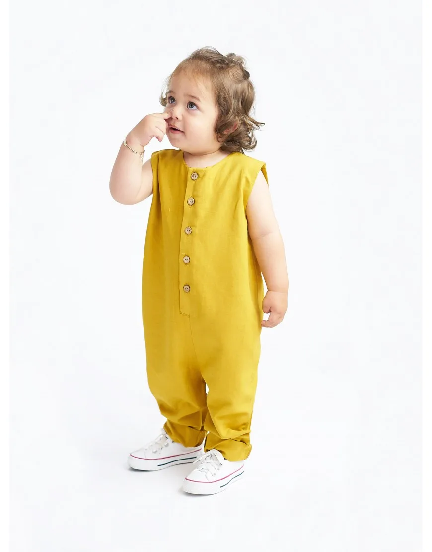 

Mustard Sleeveless Cepsiz Jumpsuit