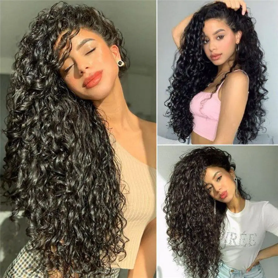 

Water Wave Lace Front Wig 13x6 13x4 Transparent Lace Front Human Hair Wig Pre Plucked 4x4 Closure Lace Long Wig Wet And Wavy