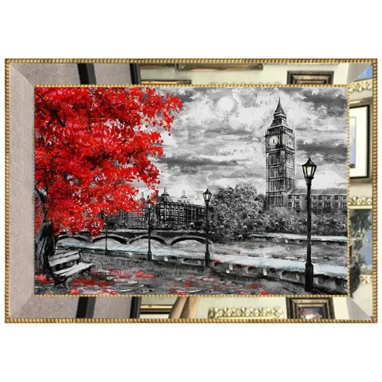 Kopen Luxe Spiegel Omlijst Digitale Canvas Schilderij 70*100 Cm