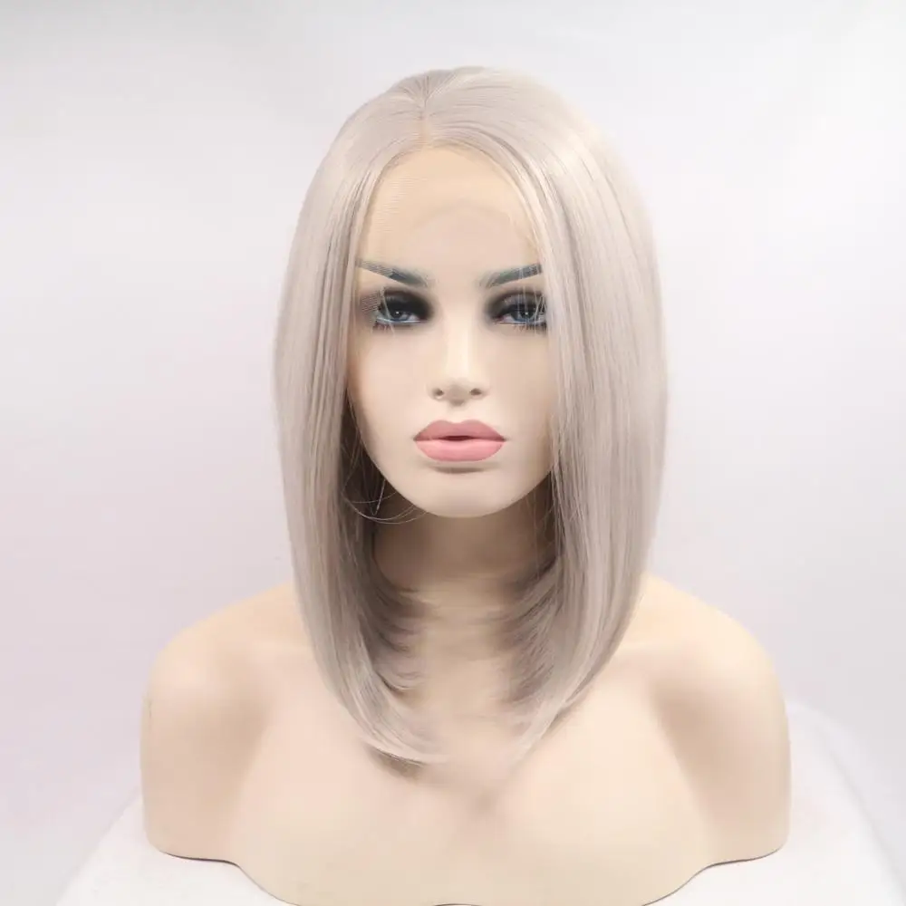 

150% Density Straight Hair Ombre Colored Hair Synthetic Lace Front Wigs For Black Women Ladies