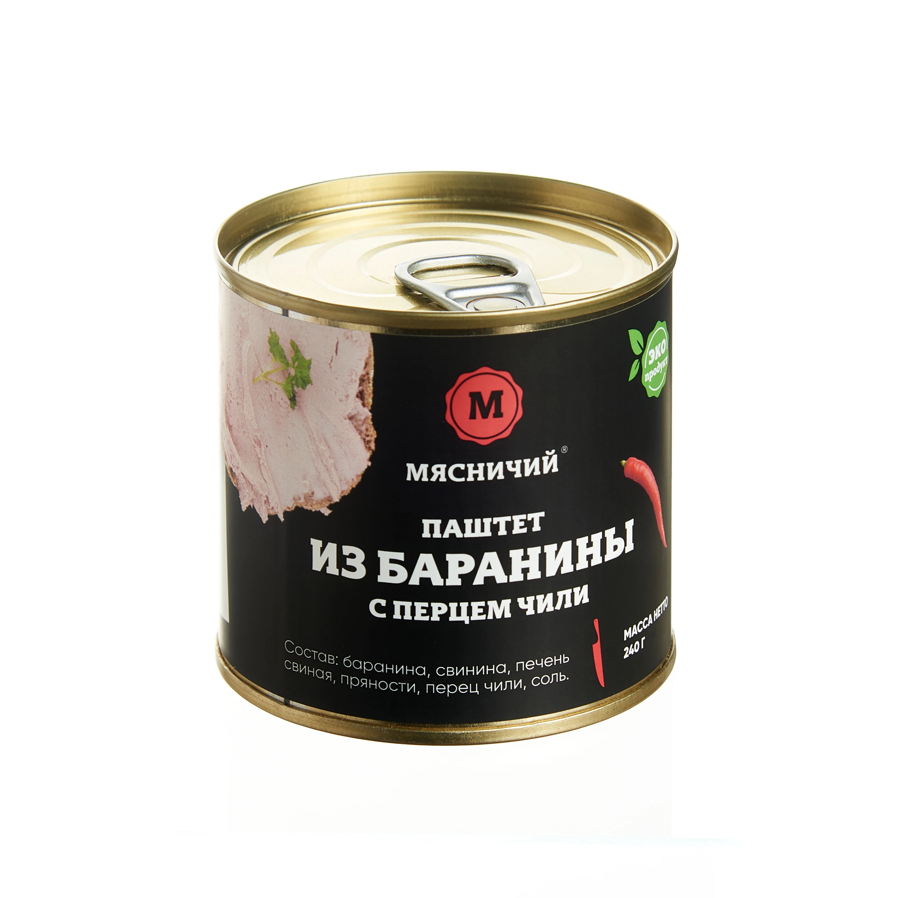 Паштет Мясничий из баранины и с перцем чили 240г ж/б | Продукты