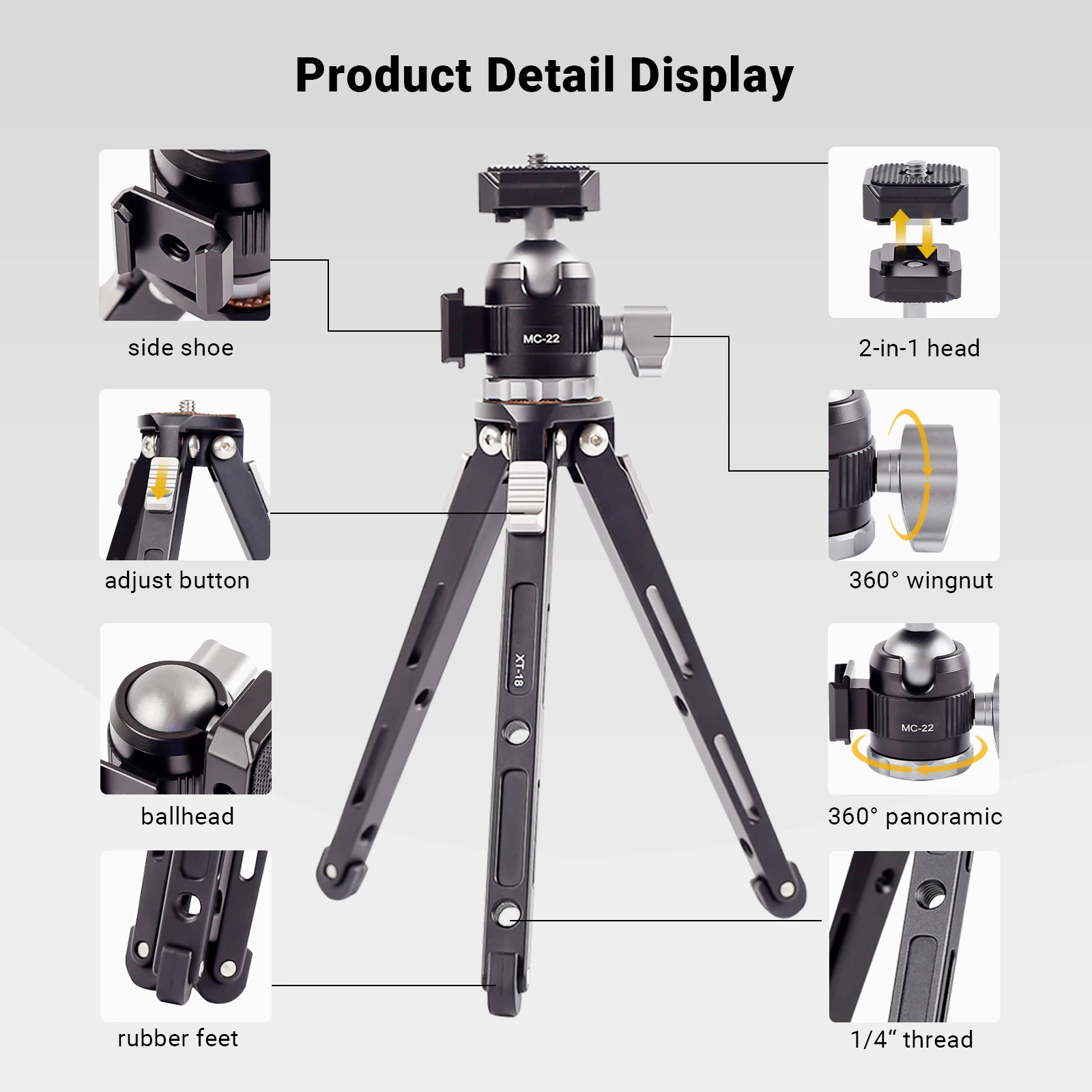 Металлический Настольный Штатив moshuse для камеры телефона портативный настольный