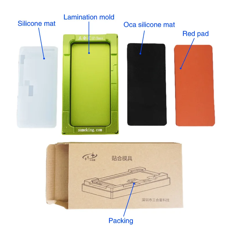 for iphone xs max tp ламинирование прессформы Универсальная форма для ламинирования для iphone Xs Max LCD ламинирование Горячая sameking поставка зеленый цвет - Цвет: for iphone xs max