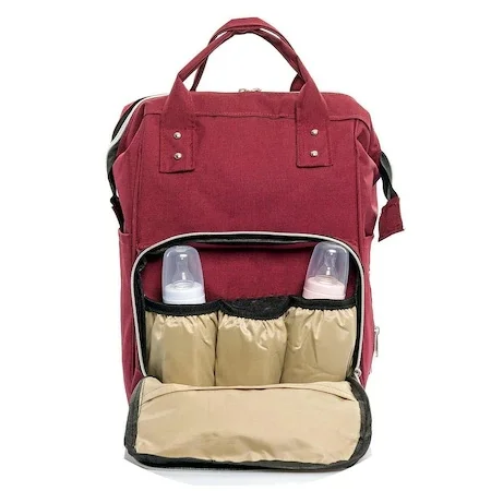 

Mother Child Baby Care Backpack Multi-Purpose Handy Burgundy Color Turkish Made Fast Shipping