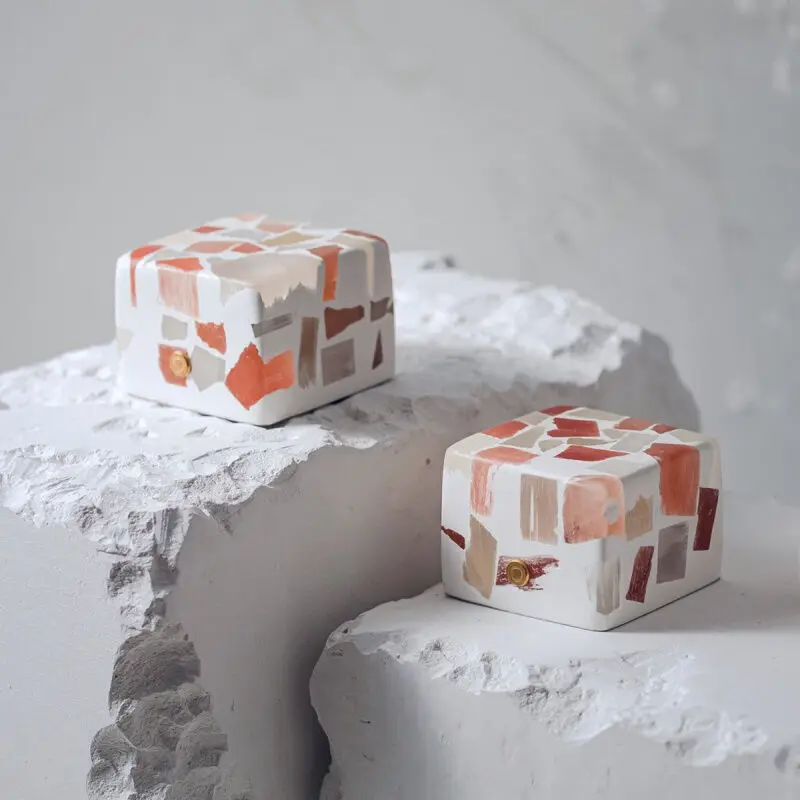 Прозрачный пластырь ручной работы со сломанным светом кубик сахара конфеты