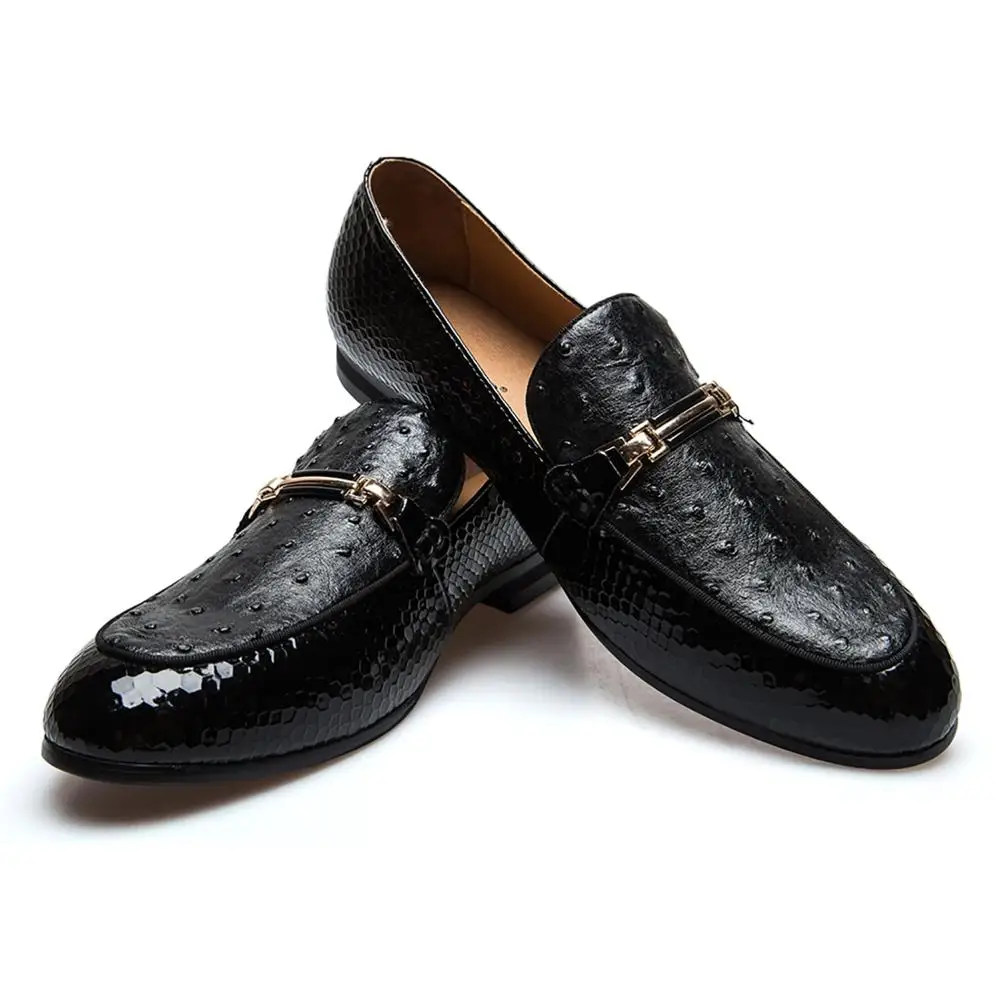 Мужские праздничные Лоферы MEIJIANA Брендовые повседневные кожаные черные мужские