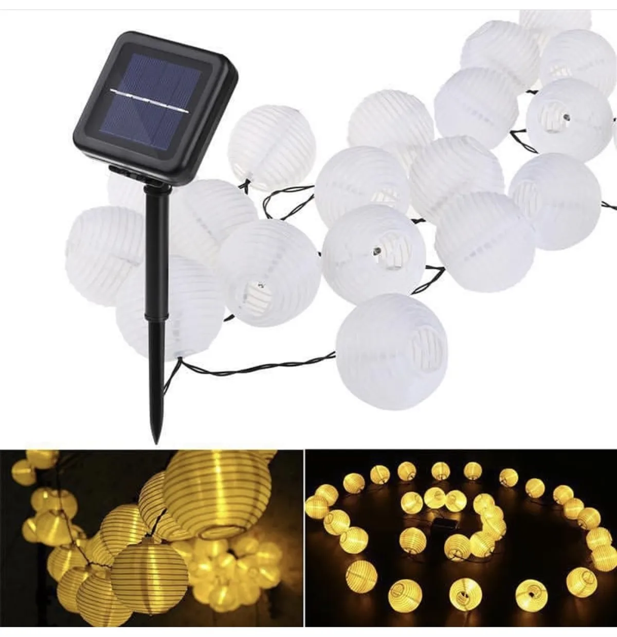 

Solar Lantern Led Light Chain 5 Meters 20 Leds Led Outdoor Balcony Garden Cafe Ornament Solar Energy home decor lighting party w
