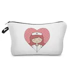 Женская косметичка с принтом медсестры Love, милые сумки для хранения, пенал, портативный дорожный органайзер, модный набор инструментов для макияжа