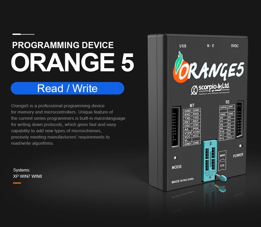 Orange5 программатор полный набор OEM оранжевый 5 программатор с полным адаптером и аппаратное обеспечение устройства+ Расширенная функция