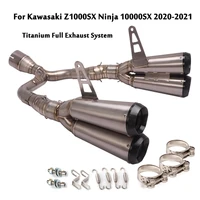 for kawasaki z1000sx ninja 1000sx 2020 2021 exhaust system mid link pipe connect tube muffler baffles slip on titanium alloy