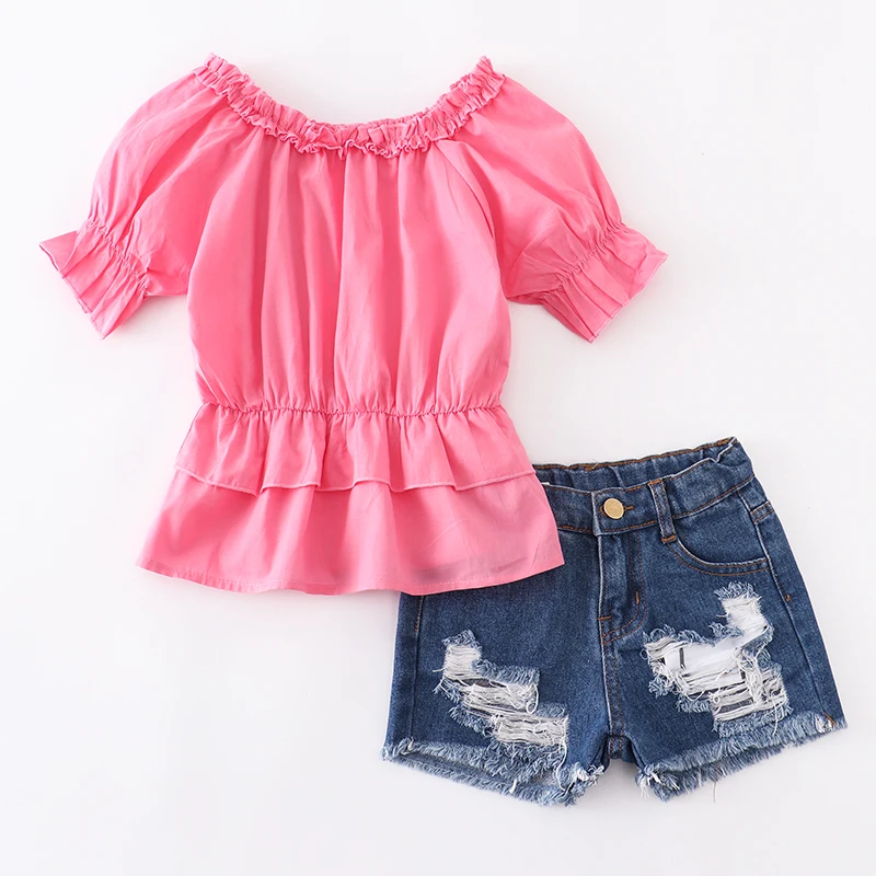 Детские летние джинсовые шорты для девочек |