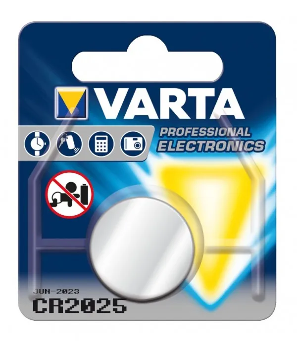 Литий-кнопочный аккумулятор Varta CR-2025 3В серебристый | Электроника