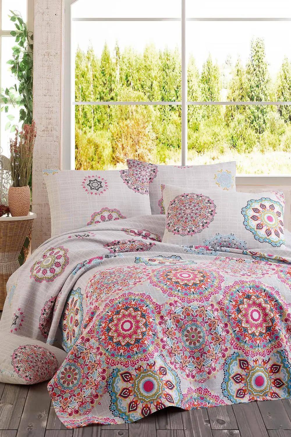 Роскошное постельное белье Lady Moda Anatolia хлопковый комплект покрывала Ranforce