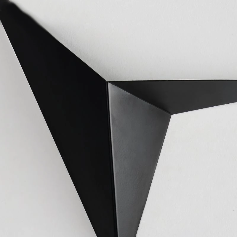 Modern Black White LED Wall Lamp Indoor Creative Triangle Light Simple Bedroom Sanctum Aisle Stair Lighting | Лампы и освещение