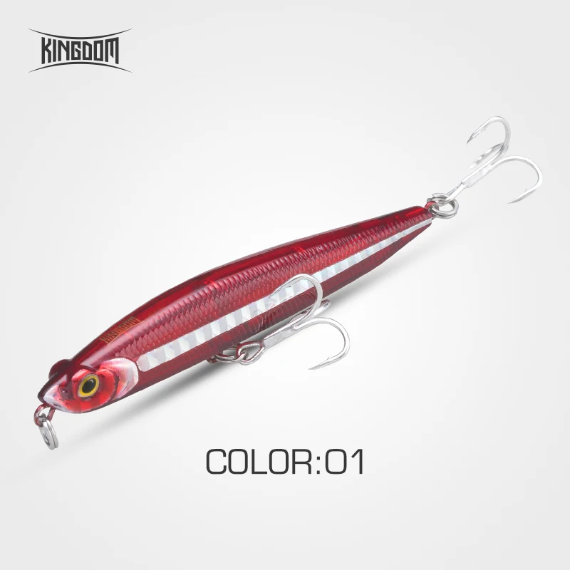Kingdom Fishing Тонущая приманка карандаш 95 мм 19 г 80 мм 14 г 70 мм 9 г искусственная жесткая приманка воблеры Новое поступление для морского окуня модель 7504 - Цвет: Color 01