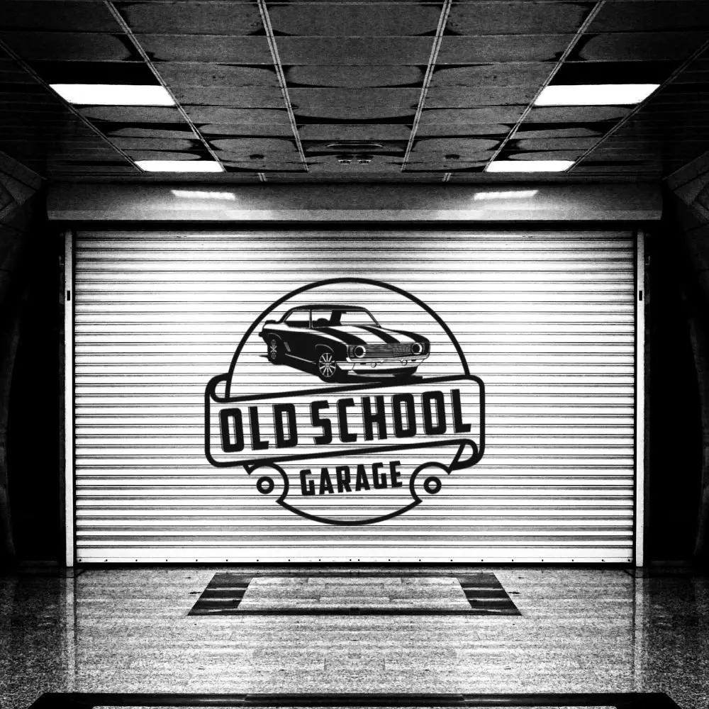 Автомобиль Старая школа гараж классический сервис Наклейка на стену для ремонта