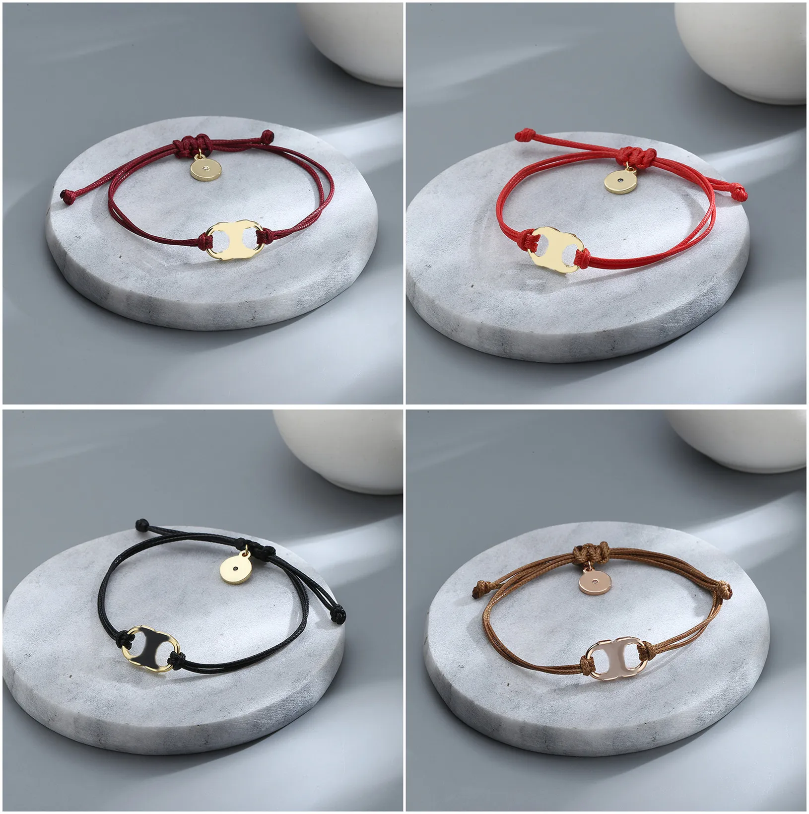 

Модные классические красочные эмалевые браслеты, ювелирные изделия для пар, подарок, женский браслет с регулируемой длиной