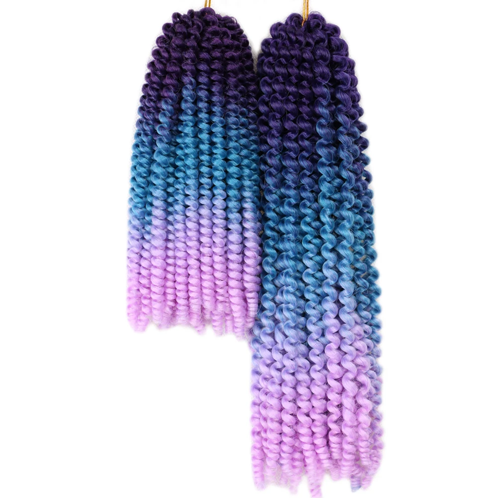 12 дюймов весенние вьющиеся волосы концы Омбре твист плетеные натуральные