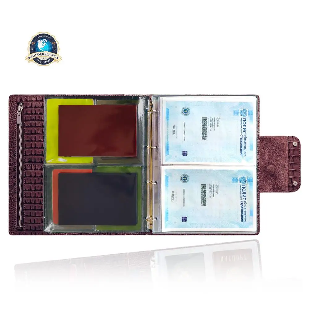 Органайзер для документов А4 из натуральной кожи / модель на кольцах FoldersLand |