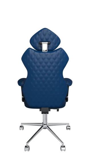 Офисное кресло KULIK SYSTEM ROYAL Синий Компьютерное Облегчение и комфорт для спины 5 зон