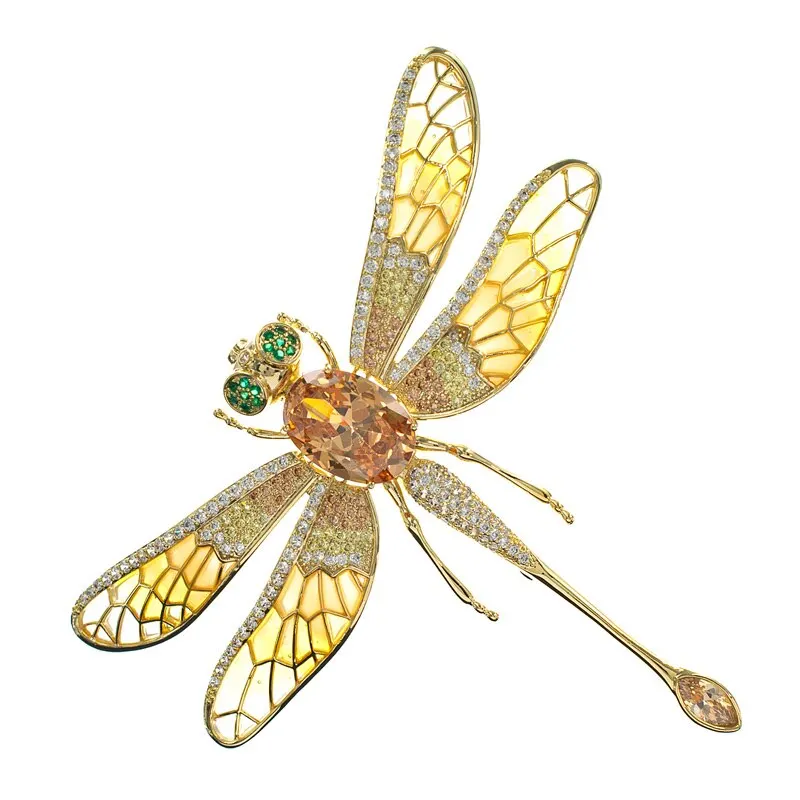 

Cubic Zirconia Big Dragonfly Brooch Broach Pin Women Jewelry Accessories XR05556