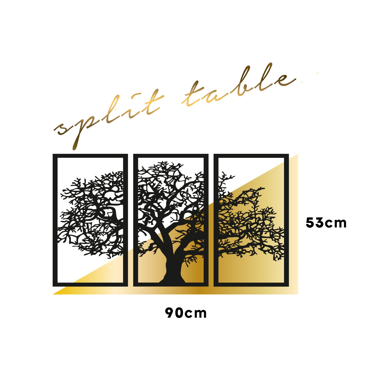 Деревянная стена из 3 предметов декор с деревом натуральный черный цвет мир