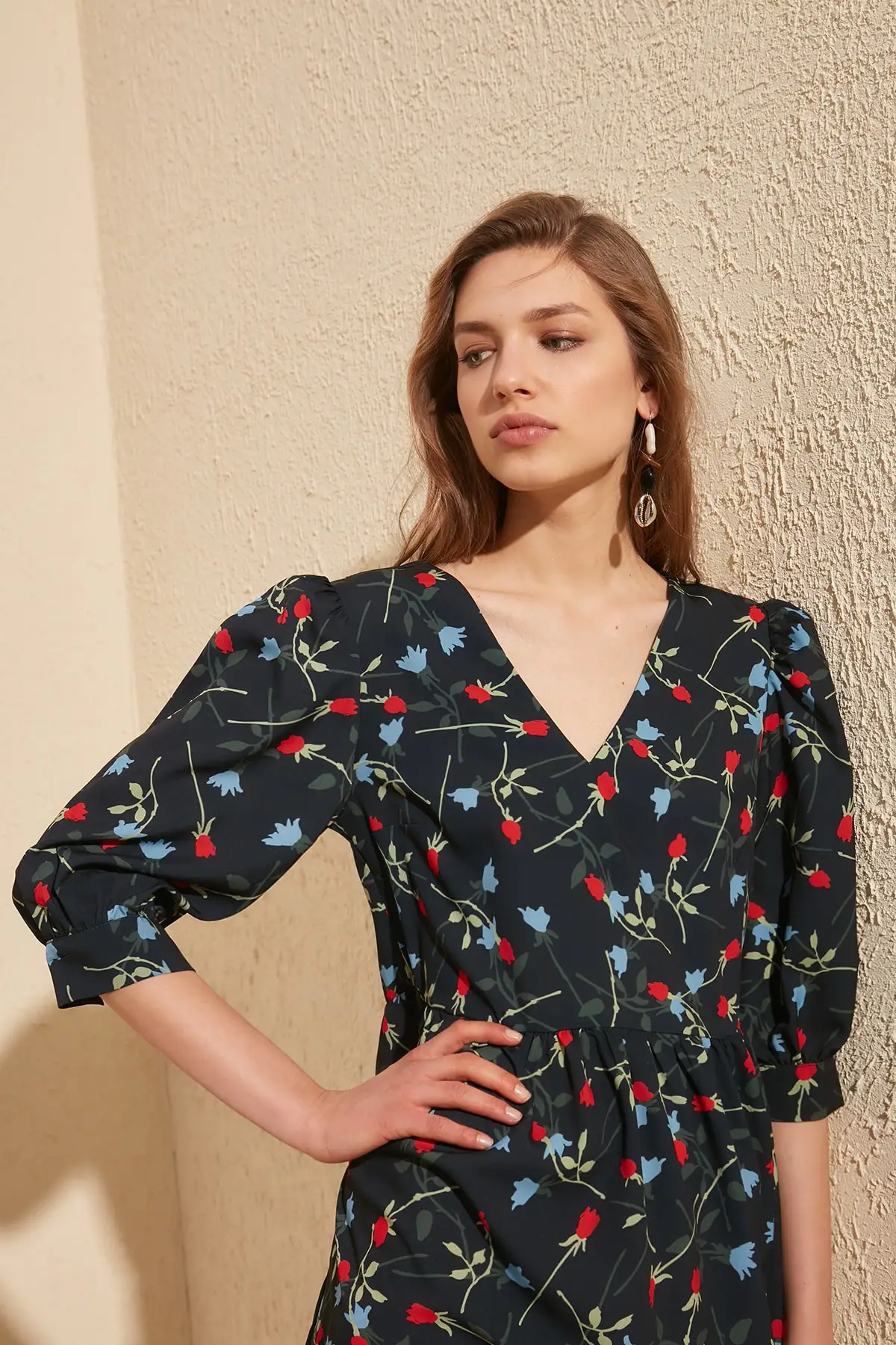 Платье с цветочным принтом TWOSS20EL0637 | Женская одежда