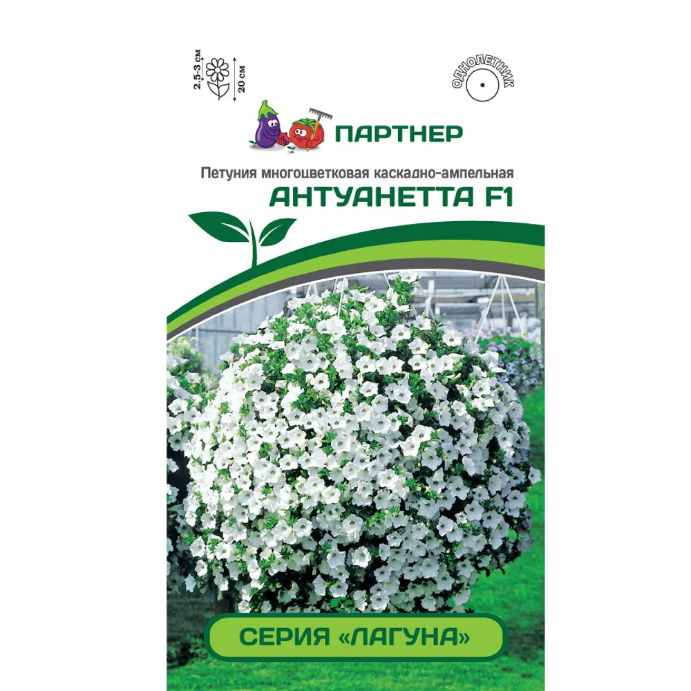 Петуния &quotЛагуна&quot Антуанетта F1 каскадная мини белая |