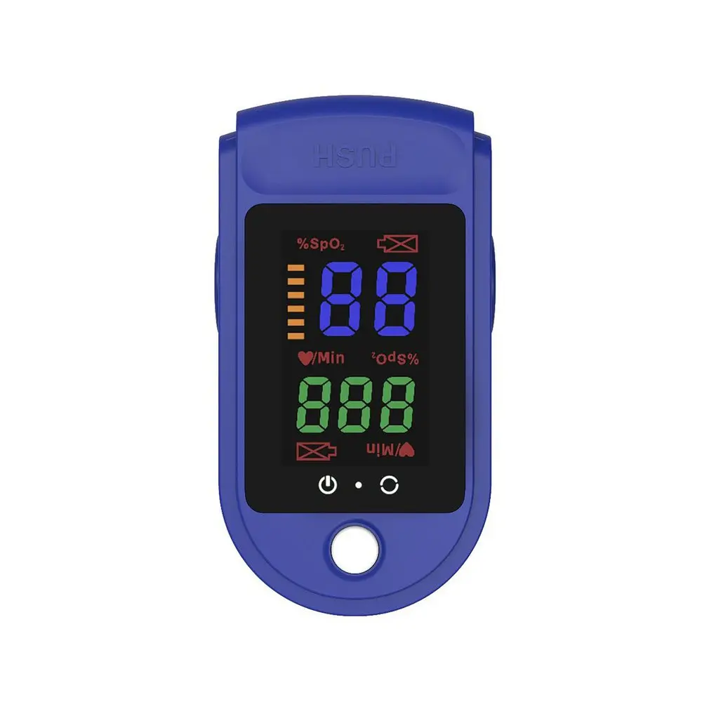 

Пульсоксиметр AD807 светодиодный портативный, измеритель пульса и уровня кислорода в крови, 4-цветный экран