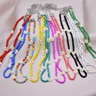 Женское ожерелье с цветными бусинами, ожерелье ручной работы с бусинами и маргаритками в стиле бохо, Подарочная бижутерия, новинка весны 2021