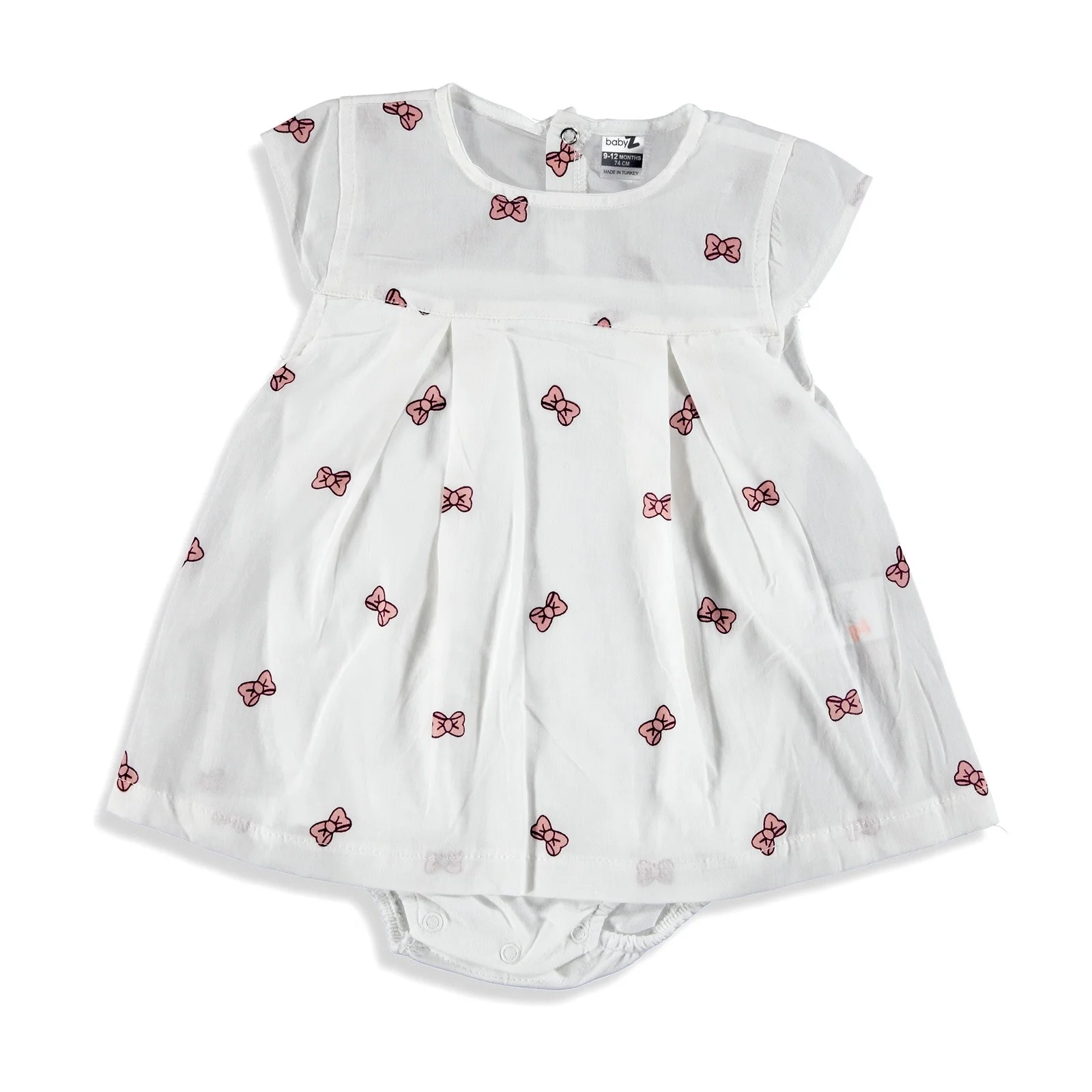 Ebebek BabyZ/короткий комбинезон с бантом и принтом для маленьких девочек |