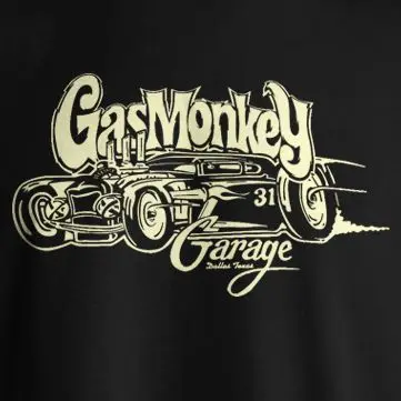 Custom GAS MONKEY Logo T-shirt worn effect cotton man summer motorcycle Motor Garage cars short sleeve TV series | Мужская одежда