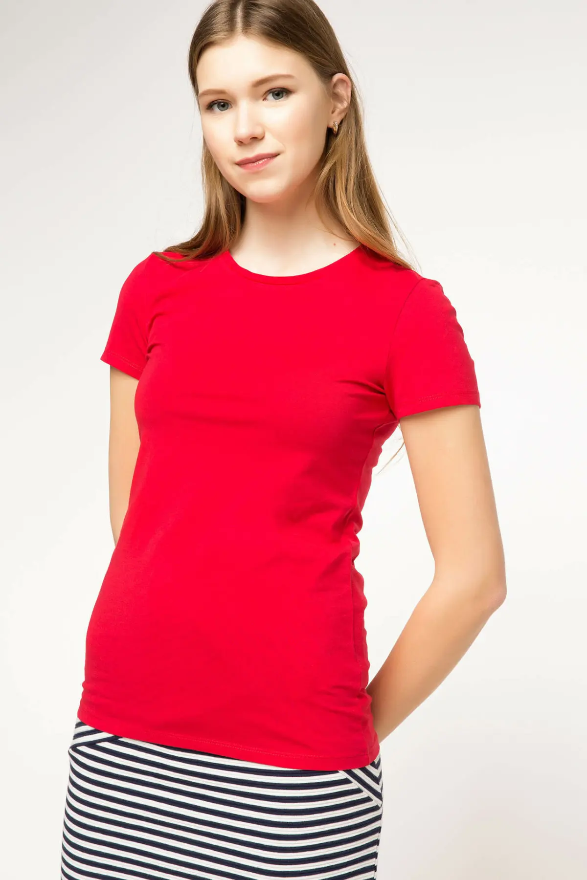 Женская футболка с коротким рукавом DeFacto Повседневная Harajuku T-shirt-G5746AZ17SP-G5746AZ17SP |