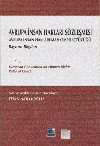 European Human Rights Agreement Tekin Akillioglu Image Yayıncılık