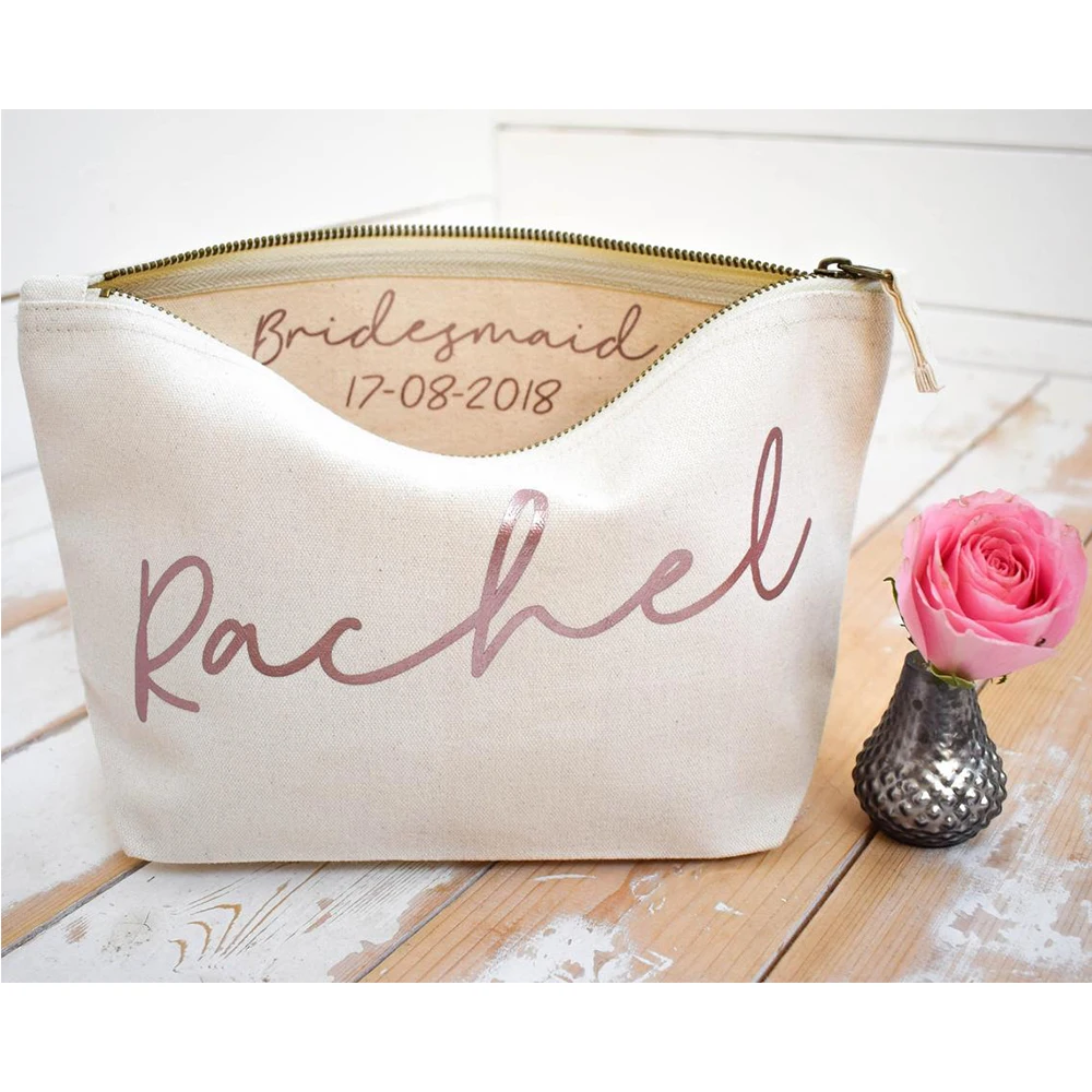 Индивидуальная Свадебная подарочная сумочка для макияжа сумка подружки