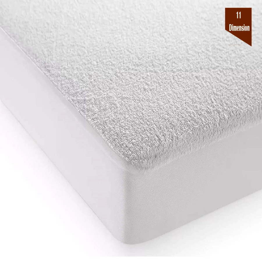 

Water and Liquid Proof White 100% Cotton All Seasons Full Edge Mattress High Quality Protective Pad Sweatproof, Stain Resistant
