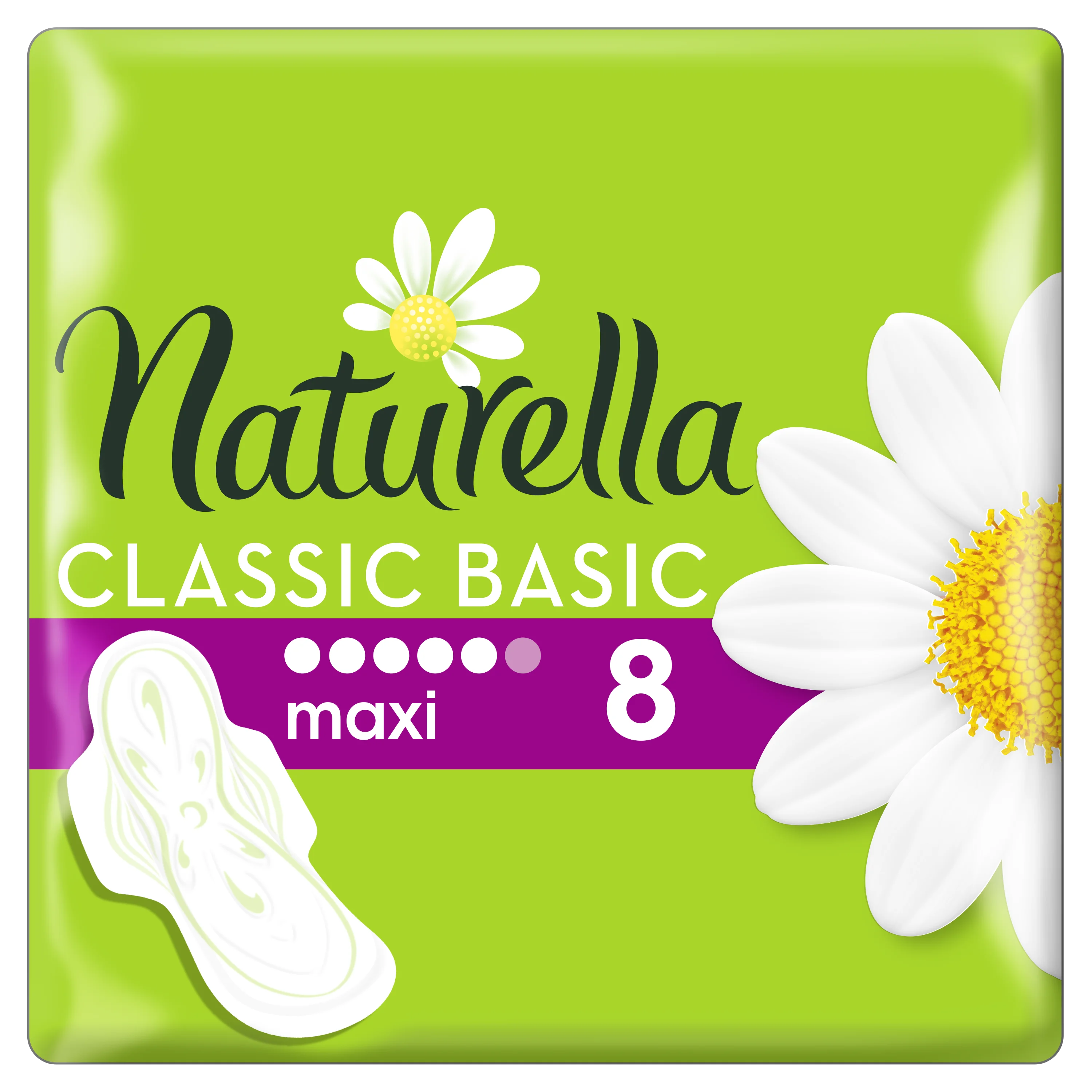 Женские ароматизированные прокладки Naturella CLASSIC Basic Maxi Single 8 шт.|Товары для женской