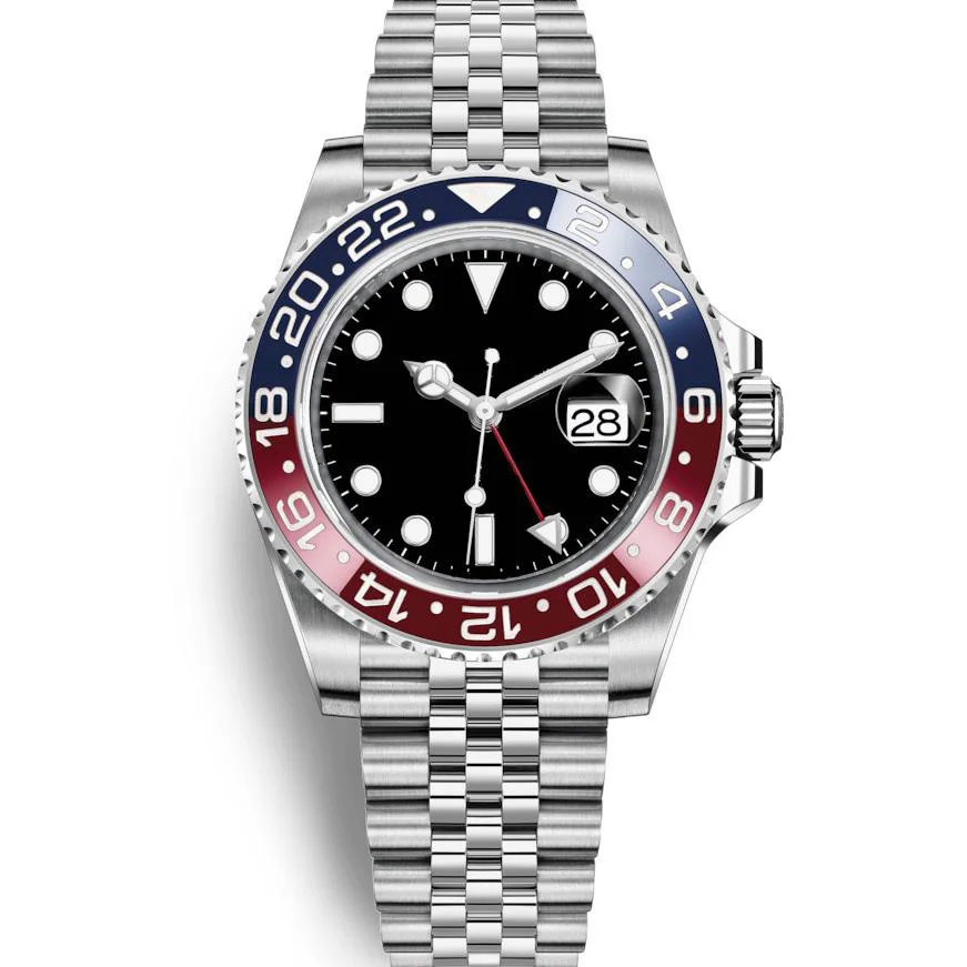 

Casual fashion Ceramic Gmt Mens Automatic Watch 40mm full rose gold Men Mechanical master Desinger Watches Man Cola Wristwatch